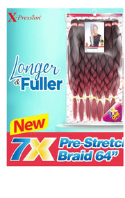 X-Pression 7x Pre Stretched Braid 64”