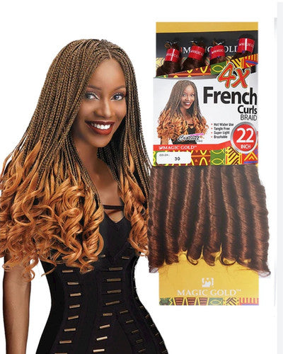 Magic Gold French Curl Braid 22”