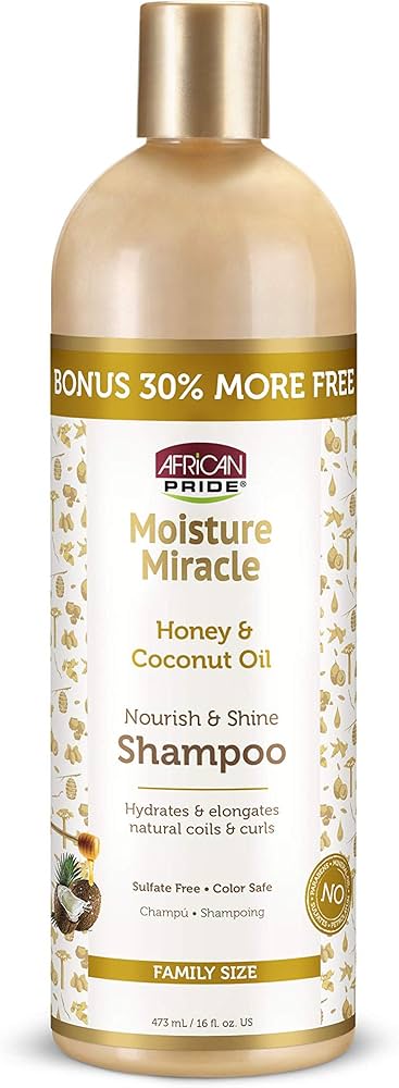 African Pride Moisture Miracle Honey and Coconut Oil Shampoo 475ml