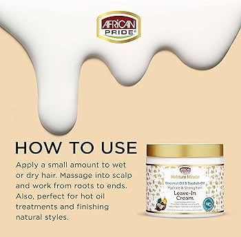 African Pride Moisture Miracle Coconut Oil and Baobab Oil Leave-in Cream