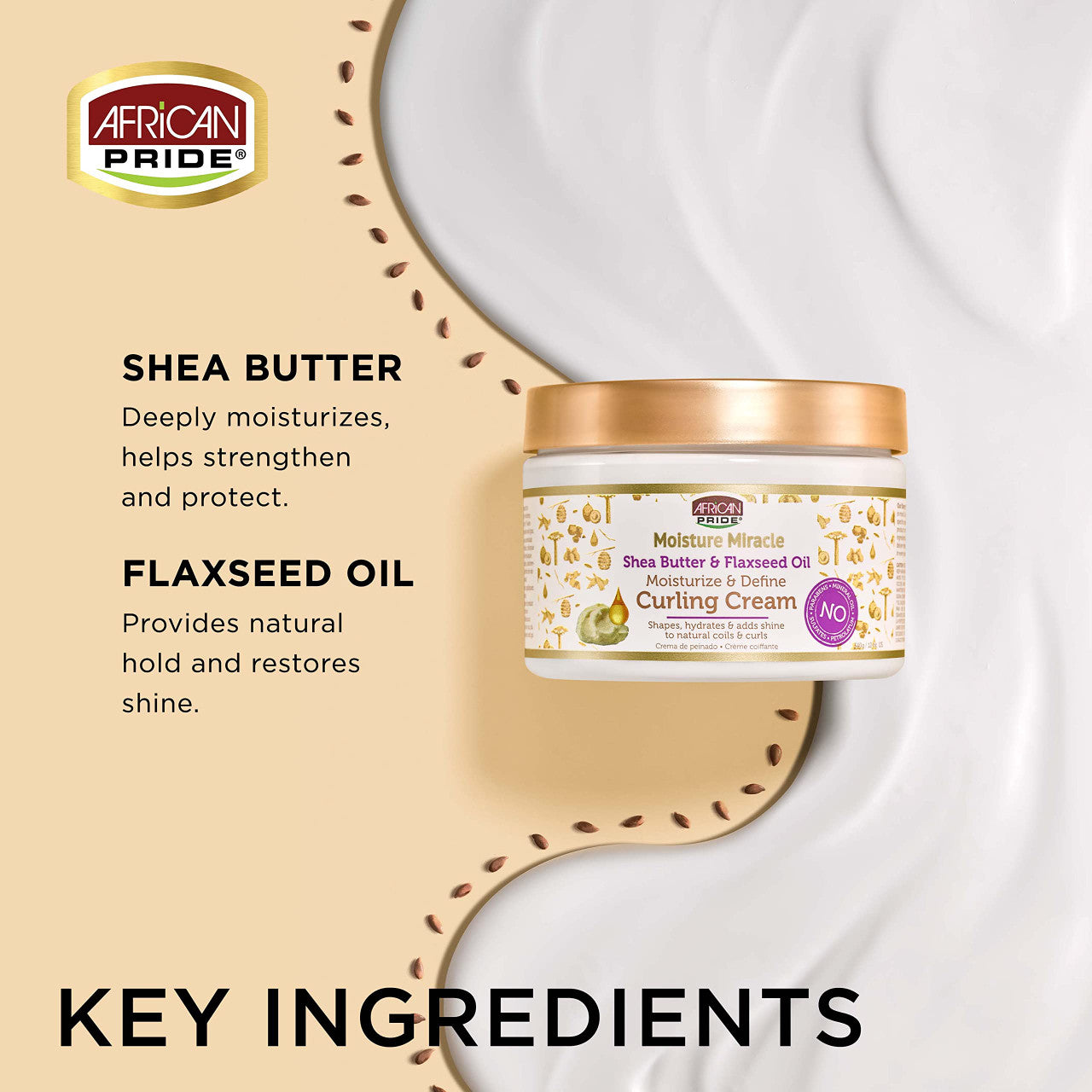 African Pride Shea Butter and Flaxseed Oil Curling Cream