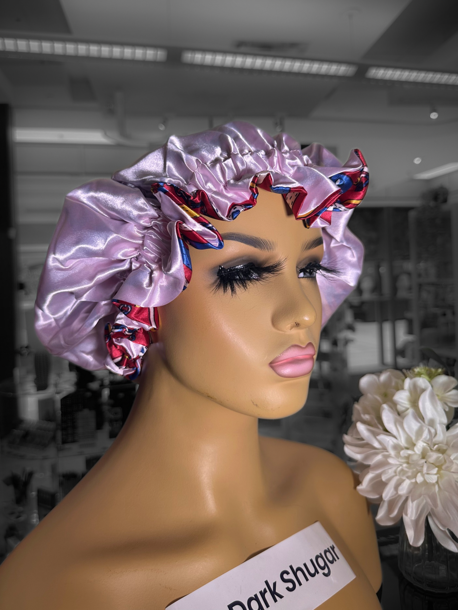 Red Sandy Scrunchie Bonnet